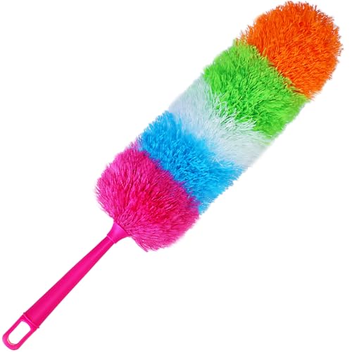 20-Inch Rainbow Microfiber Hand Duster for Home, Office & Car