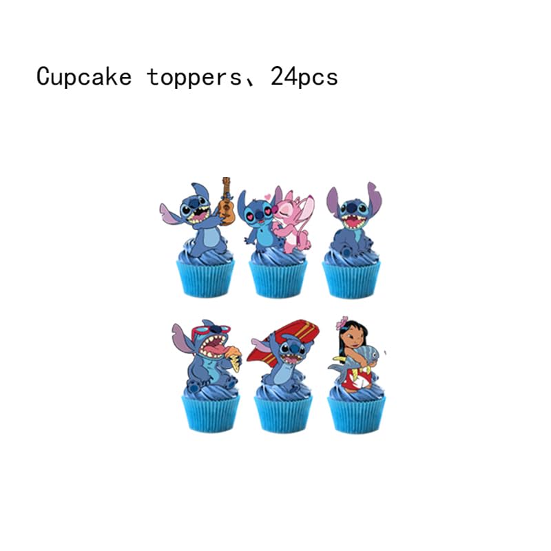 25PCS Cake Toppers for Cupcakes Birthday Party Decorations Losede