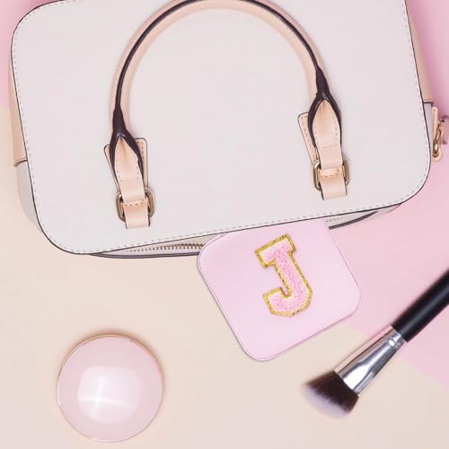 Personalized Pink Jewelry Travel Case for Women - Letter M