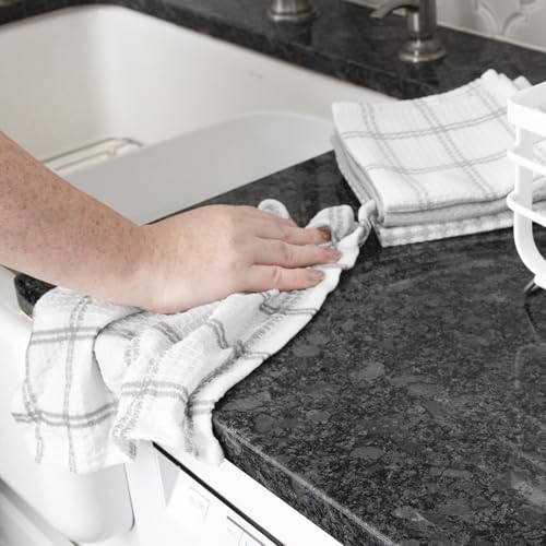 T-Fal Premium Cotton Waffle Dish Cloths - Highly Absorbent, 12-Pack