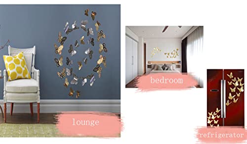 12PCS 3D Butterfly Wall Stickers - Elegant PVC Decals for Home Decor