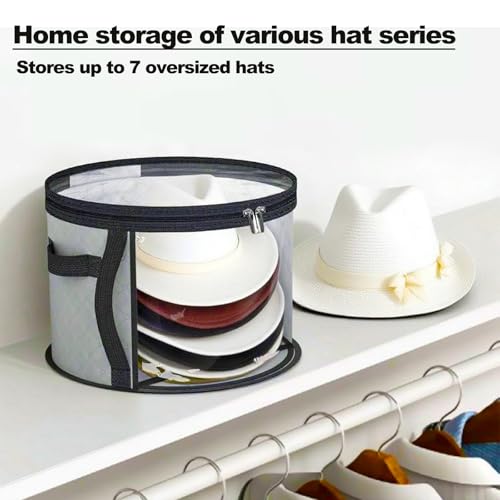 Oversized Clear Hat Organizer Bag for Travel & Storage - Holds 5-7 Caps