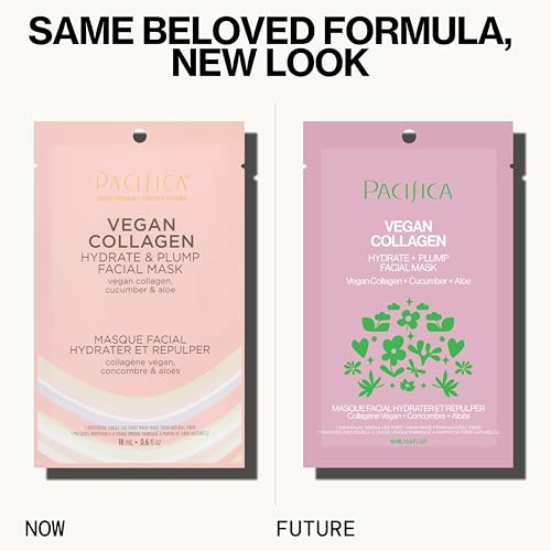 Pacifica Vegan Collagen Hydrating Sheet Mask with Cucumber and Aloe