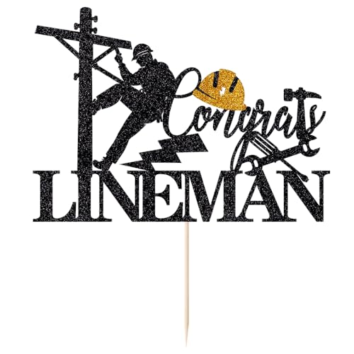 Congrats Lineman Graduation Cake Topper | Class of 2026 Decor