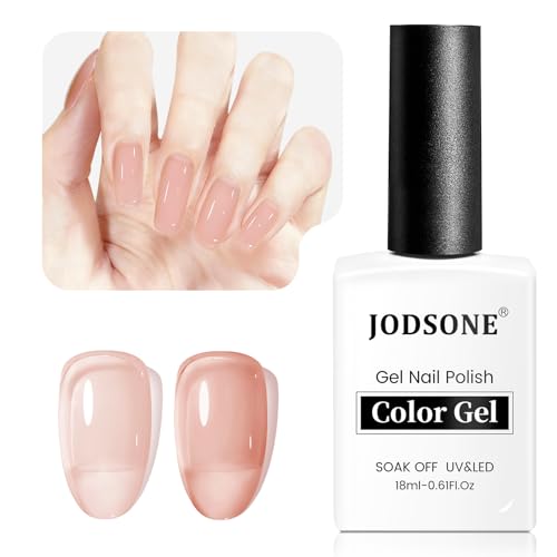 JODSONE Nude Jelly Gel Nail Polish 18ml Semi-Transparent UV LED Soak Off