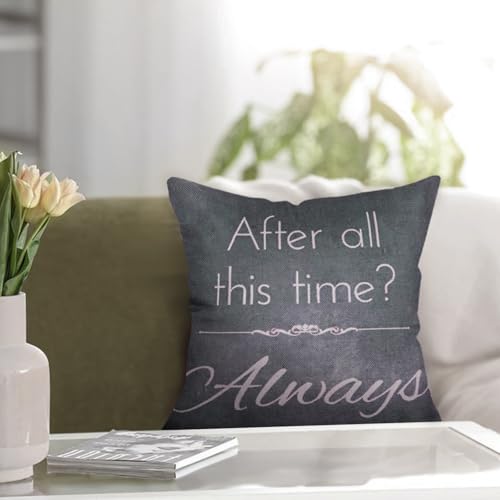 Always Motivational Throw Pillow Cover Retro Cotton Linen 16x16