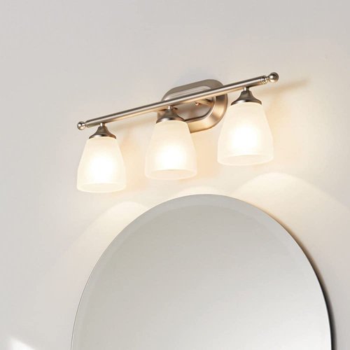 Kichler Ansonia 23" 3 Light Vanity Light with Satin Etched Glass in Chrome