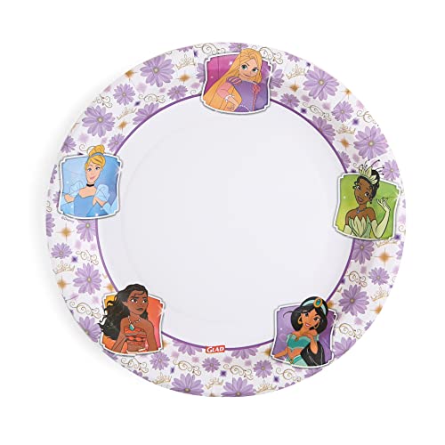 Disney Princess Paper Plates - 10 Inch, 30 Count, Sturdy & Microwave Safe