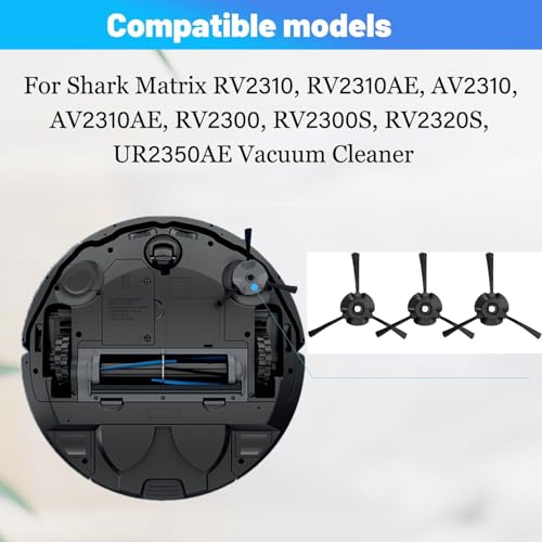 3-Pack Side Brush Replacement for Shark Matrix Robot Vacuum Cleaner