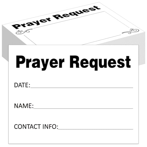 200 Blank Prayer Request Cards - Christian Inspiration 3x4 Inch