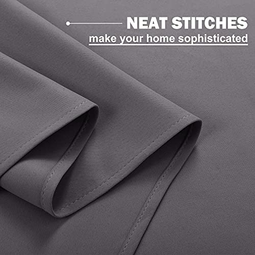 NICETOWN Blackout Kitchen Curtains - Thermal Insulated Drapes, 42" W x 36" L, Grey, 1 Pair