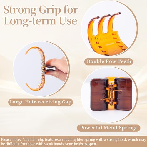 Cobahom 6 Pcs 2 Inch Small Hair Claw Clips for Thin and Medium Hair