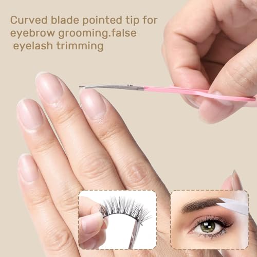 KINGMAS 10-Piece Eyebrow Tweezer, Scissor & Razor Grooming Kit with Case