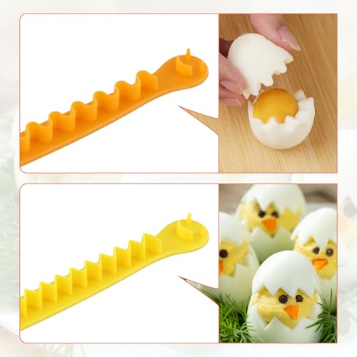 XIHIRCD 2pcs Fancy Cut Egg Cutter Set for Bento and Creative Breakfast