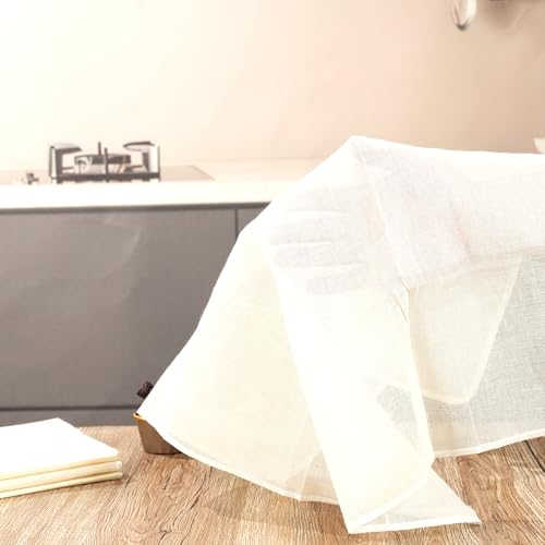 Siligruppo 4-Pack Hemmed Cheesecloths 20x20in Reusable Unbleached Cotton for Cheese Making & Nut Milk