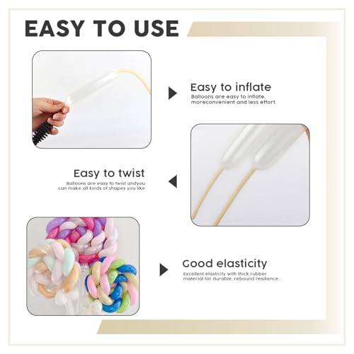 Clear 260 Twisting Balloons - 100 Pcs for Party Decorations