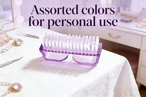 YOFAN 6-Pack Nail & Toe Scrub Brushes - Oversized Non-Slip Grip