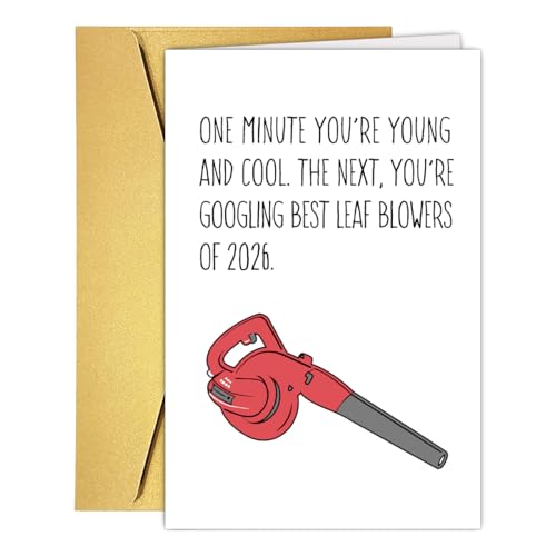 RPJIEKINXU Leaf Blower Birthday Card - Funny Humorous Greeting for All, Variation #3