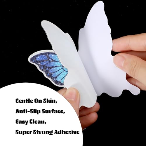 20 PCS Butterfly Non-Slip Bathtub Stickers - Waterproof Adhesive Safety Decor