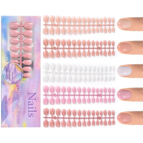 KADS 150Pcs Short Press On Nails Square Almond False Nail Set