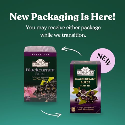 Ahmad Tea Blackcurrant Burst Black Tea - 20 Count Box