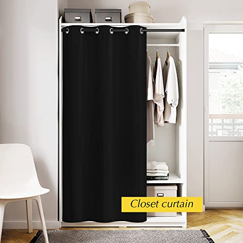 NICETOWN Blackout Door Curtain - 42"W x 80"L Privacy Panel for Bedroom