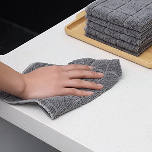 Microfiber Dish Rags Set of 6 - Super Absorbent & Lint-Free 11x11 Inches