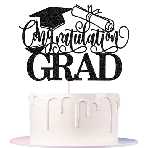2026 Graduation Cake Topper - Sparkly Class of 2026 Party Decoration
