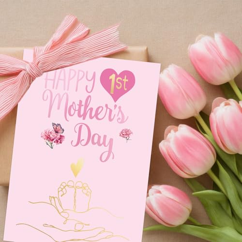 Happy First Mother's Day Card for New Mom - 5x7 with Envelope