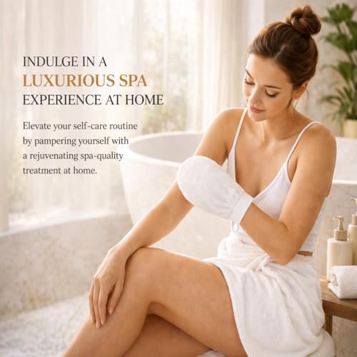 Exfoliating Glove for Body Dead Skin Removal & Ingrown Hair Scrub Mitt