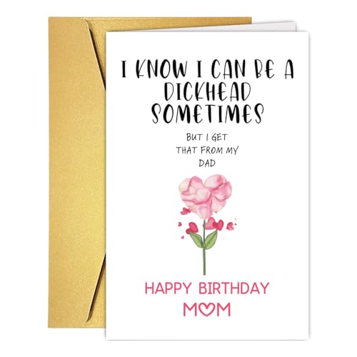 Funny Birthday Card for Mom or Stepmom - Hilarious Gift