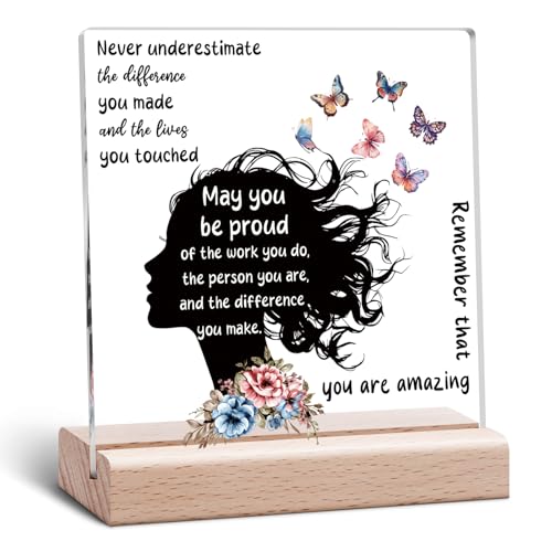 Inspirational Desk Sign for Women - Motivational Gift for Coworkers