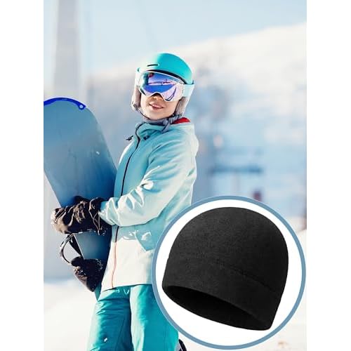 3 Pieces Winter Warm Skull Cap Soft Fleece Beanie Hat Thick Windproof Watch Cap Skiing Outdoor Warm Colored for Men Women