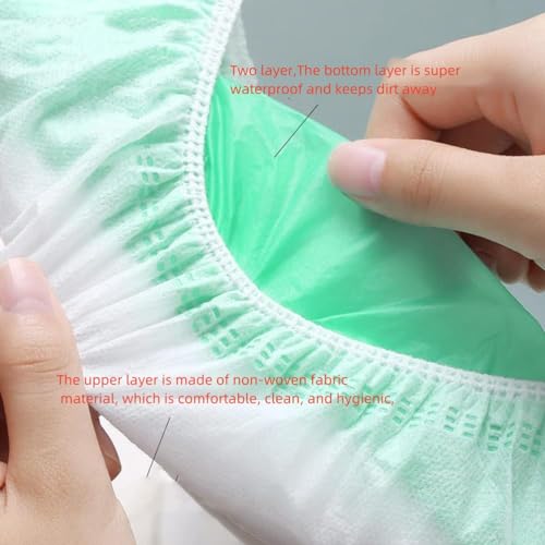 GAOGAO Green Disposable Non-Woven Toilet Seat Cover 2-Layer Waterproof Travel Pack