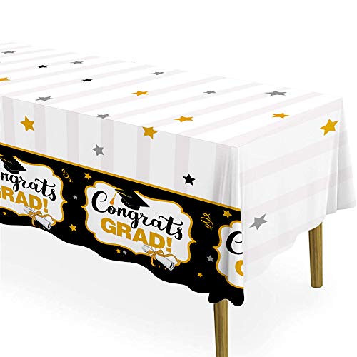 Graduation Tablecloths Set - 3pcs Waterproof 54"x72" Party Decor