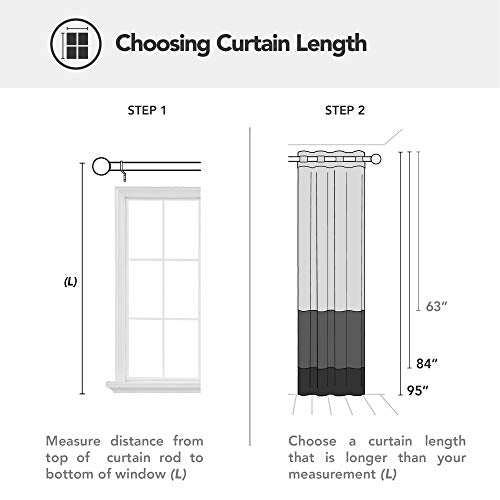 Deconovo Blackout Curtain Panel, Light Grey, 52"W x 63"L, Thermal Insulated