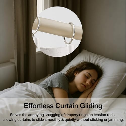 Smooth Curtain Gliding Tape - 118 IN Drapery Ring Tape