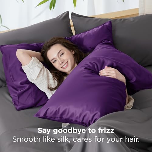 Bedsure Bamboo Rayon Pillow Cases Set of 2, 20x30 Inches - Cooling & Soft