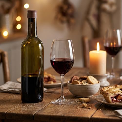 JJUNW Reusable Silicone Wine Stoppers - 8 Pcs in 4 Colors