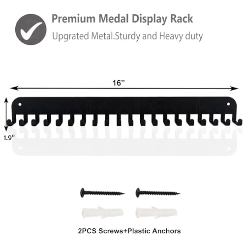 Medal Display Rack - Durable Wall-Mounted Steel Hanger for 63+ Medals