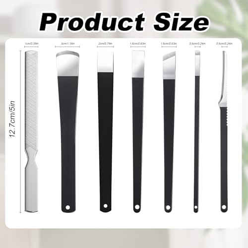 MYLMAC 7-Piece Professional Pedicure Tool Kit Stainless Steel Foot Care Set