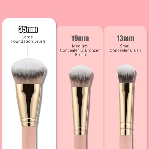 TEOYALL Cat Paw Foundation Brush - Large Angled Dense Makeup Brush for Liquid, Cream, and Powder