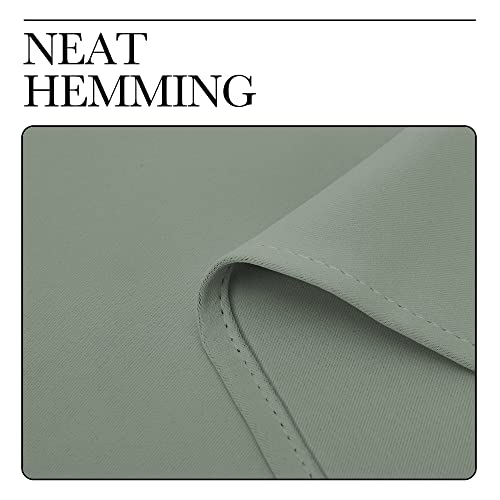 NICETOWN Greyish Green Blackout Curtains - 2 Panels, 62" x 72"