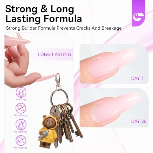 Gelike EC Poly Gel for Nail Extension Pink Builder Gel HEMA Free