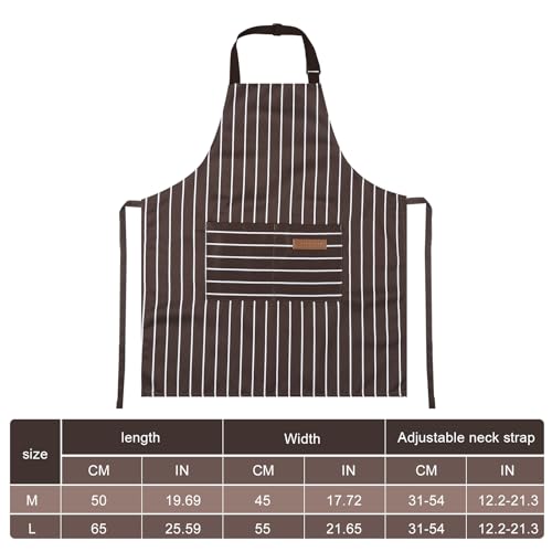 Stripes Kids Cooking Apron with Pockets - Adjustable Chef Apron