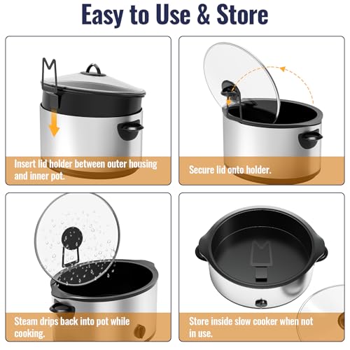NiHome Slow Cooker Lid Holder for Hands-Free Cooking
