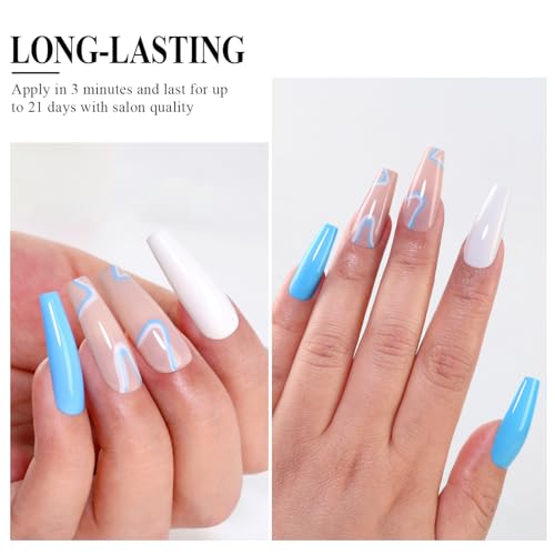 Imtiti Blue Gel Nail Polish - Baby Blue Soak Off UV LED Manicure 10ml