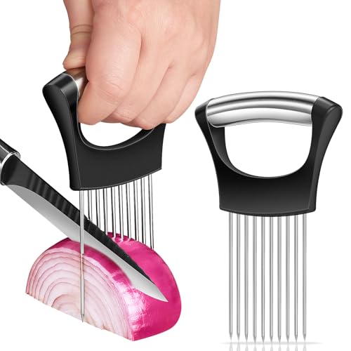Stainless Steel Onion Slicer with Protective Cover - Zokxoiy