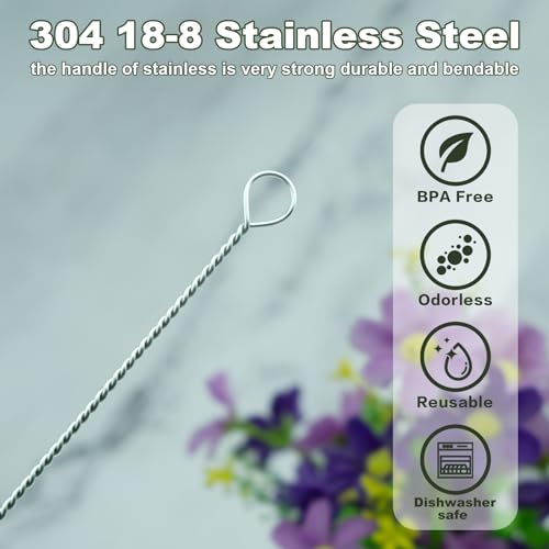 Reusable Straw Cleaner Brush Set for Stanley Mugs - 4 Pack