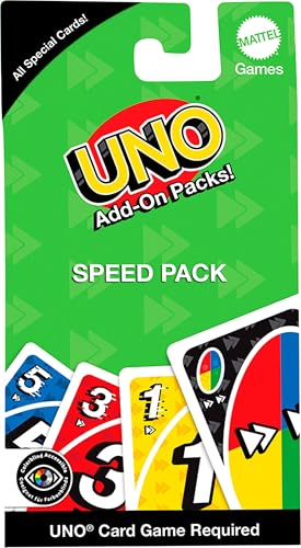 UNO Speed Pack Add-On - Extra Fast Card Game for Family Fun
